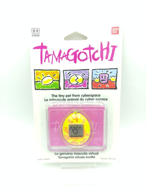 Tamagotchi Original P1/P2 Yellow w/ orange  Bandai 1997 English Boutique-Tamagotchis