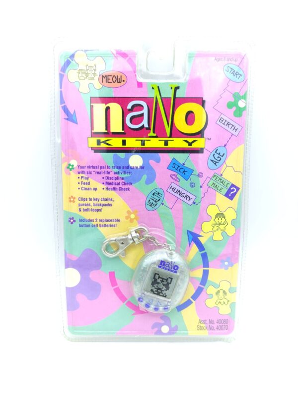 Nano Kitty (Clear) 1997 New In Box Vintage Playmates Virtual Pet Tamagotchi Boutique-Tamagotchis