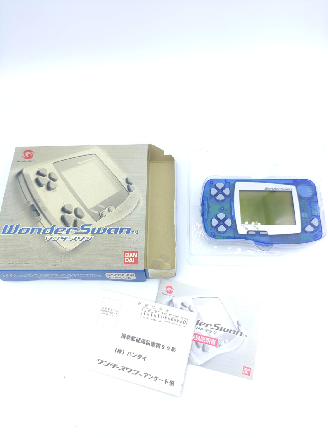 Console  BANDAI WonderSwan Skeleton Blue SW-001 WS Japan Boutique-Tamagotchis